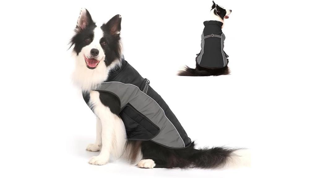 gray waterproof dog coat
