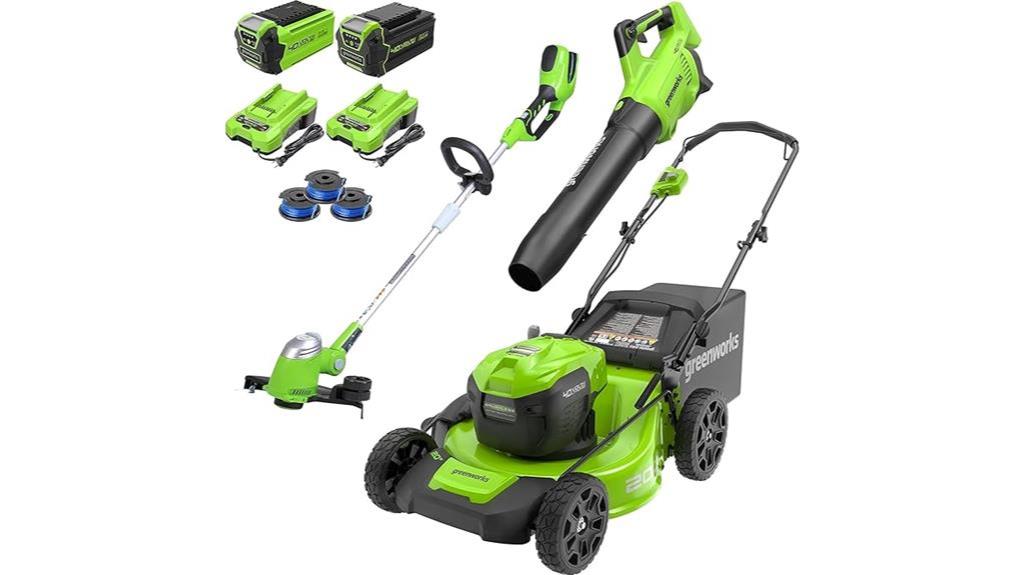 greenworks cordless lawn care combo kit
