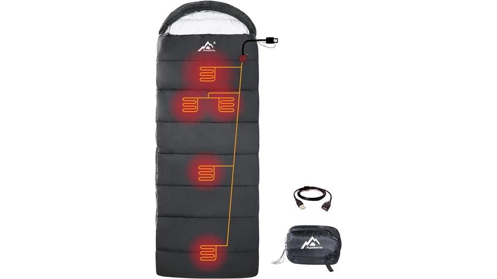 heated sleeping bag with usb power support