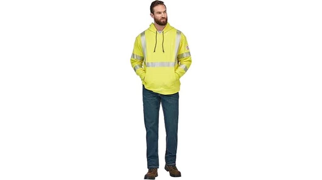 hi visibility fleece hooded sweatshirt