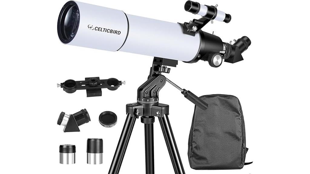 high powered 80mm telescope