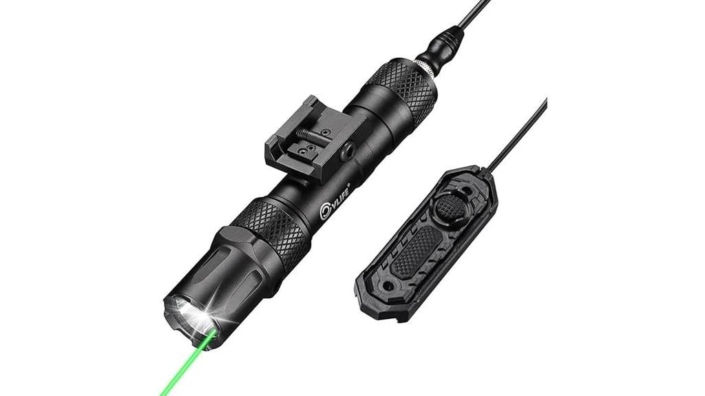high powered rifle flashlight with laser