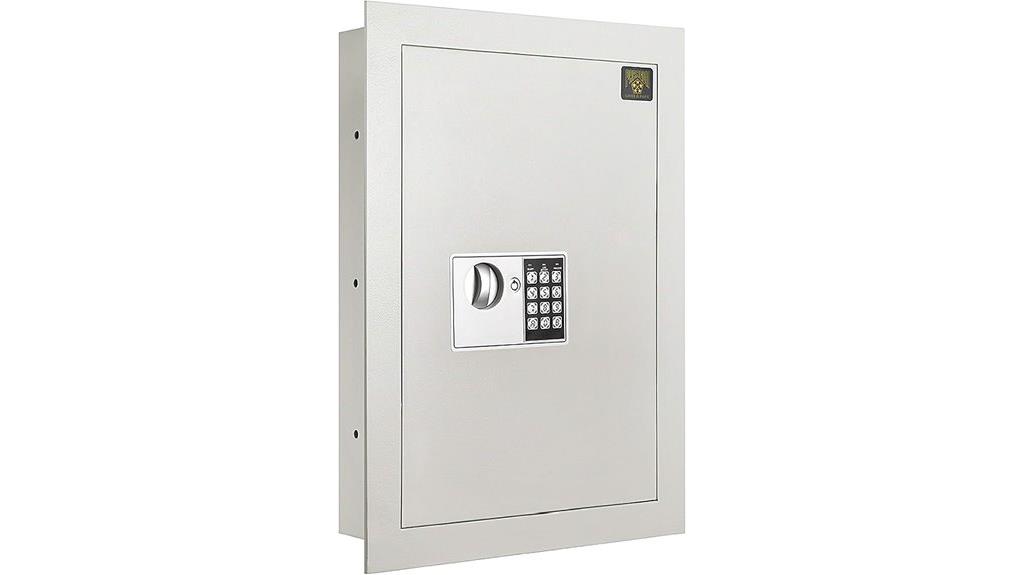 in wall electronic safe white