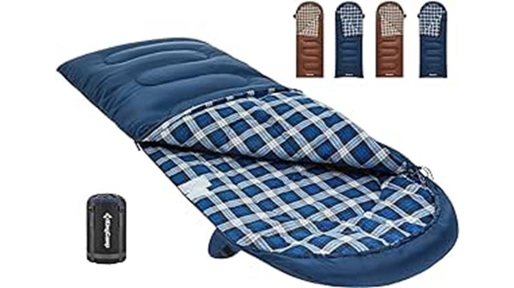 kingcamp 2p flannel sleeping bag
