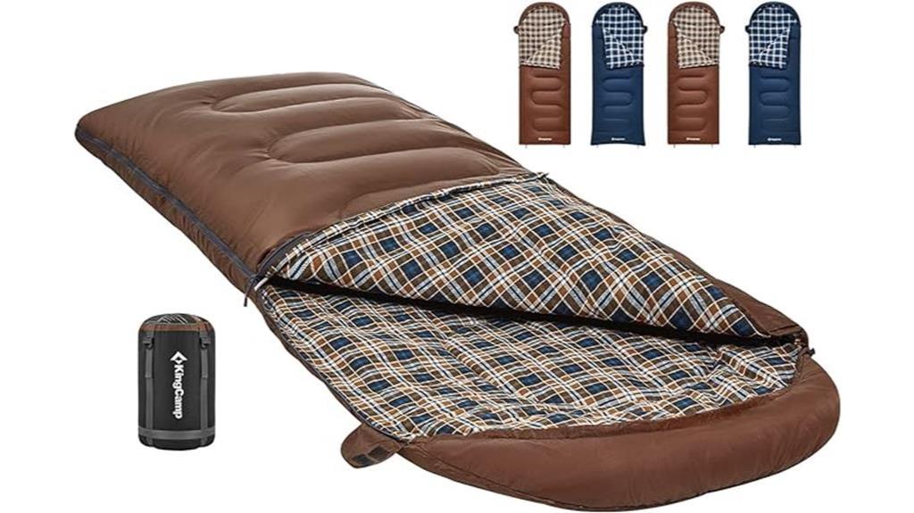 kingcamp flannel sleeping bag