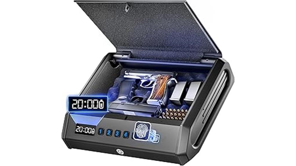 large biometric pistol safe
