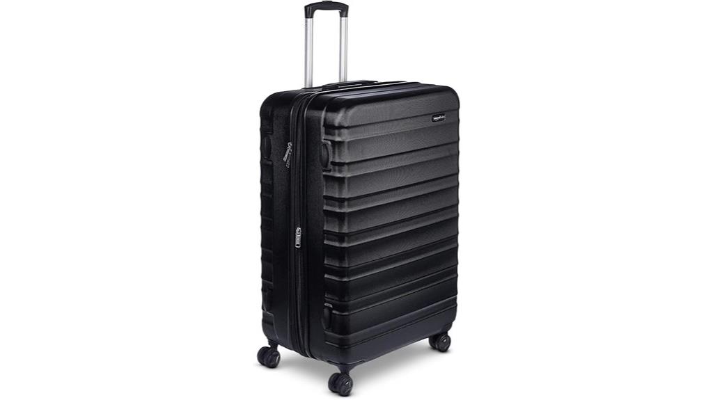 large black hardside luggage