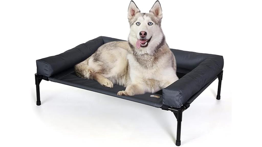 large charcoal dog cot