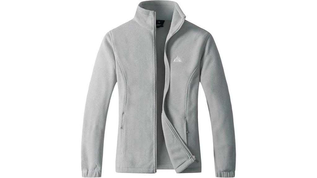 lightweight fleece zip jacket