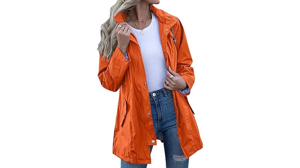 lightweight hooded rain jacket