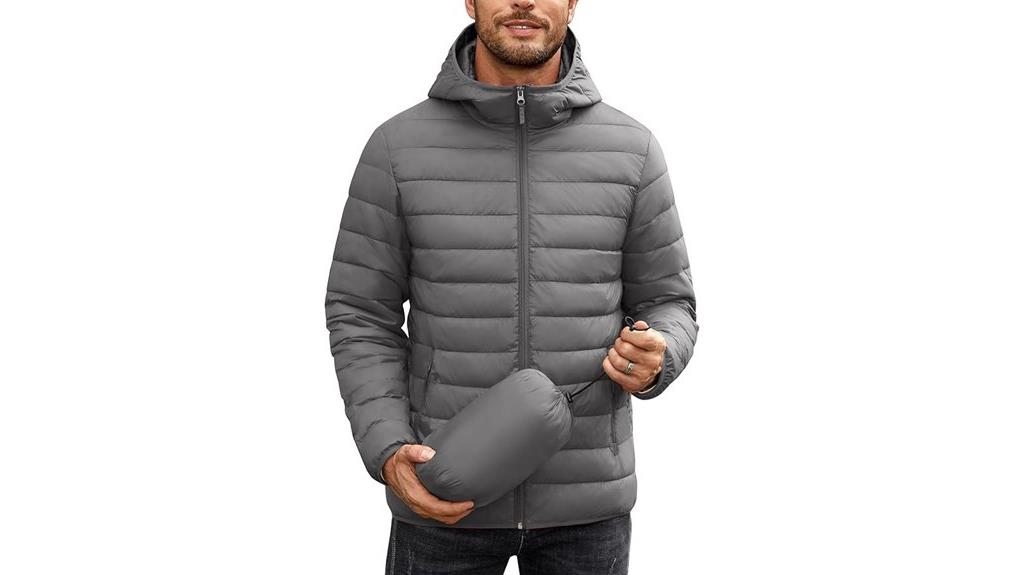 lightweight hooded winter jacket