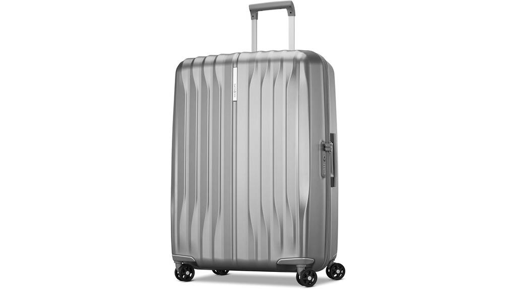 lightweight silver hardside luggage