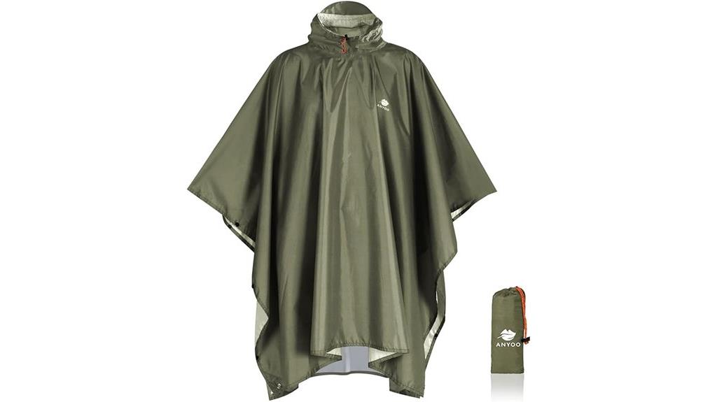 lightweight waterproof rain poncho
