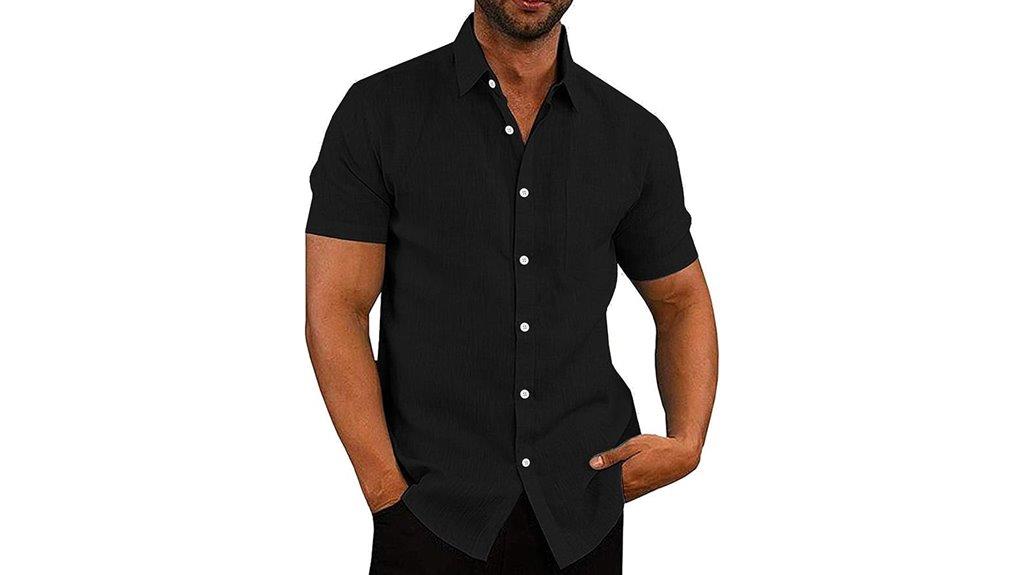 men s linen button down shirts