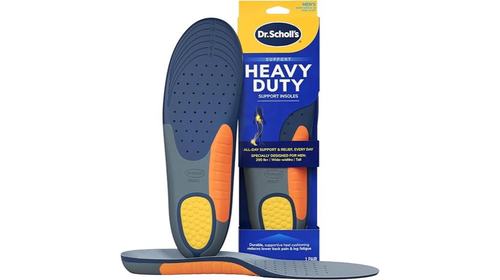 men s support insoles size