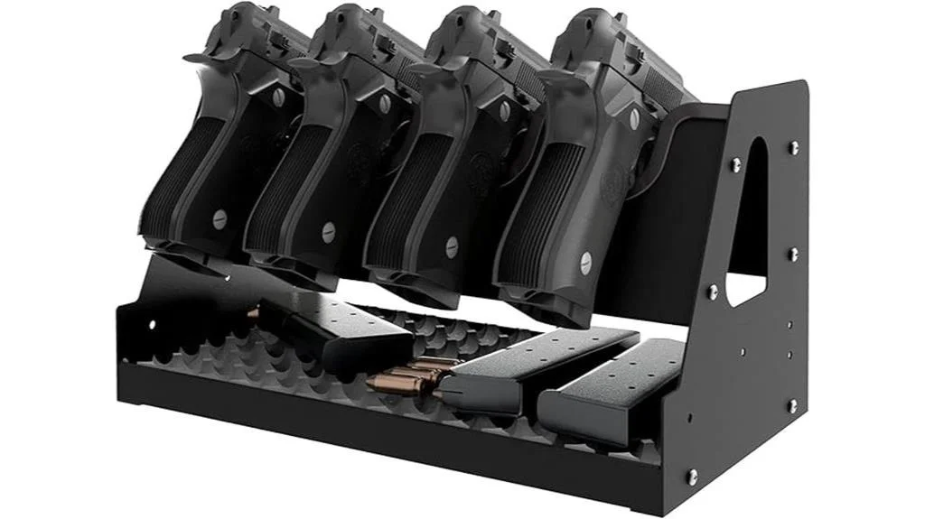 metal pistol rack organizer