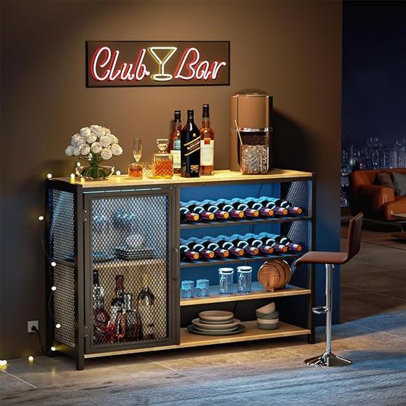 multi functional coffee and wine cabinet for home