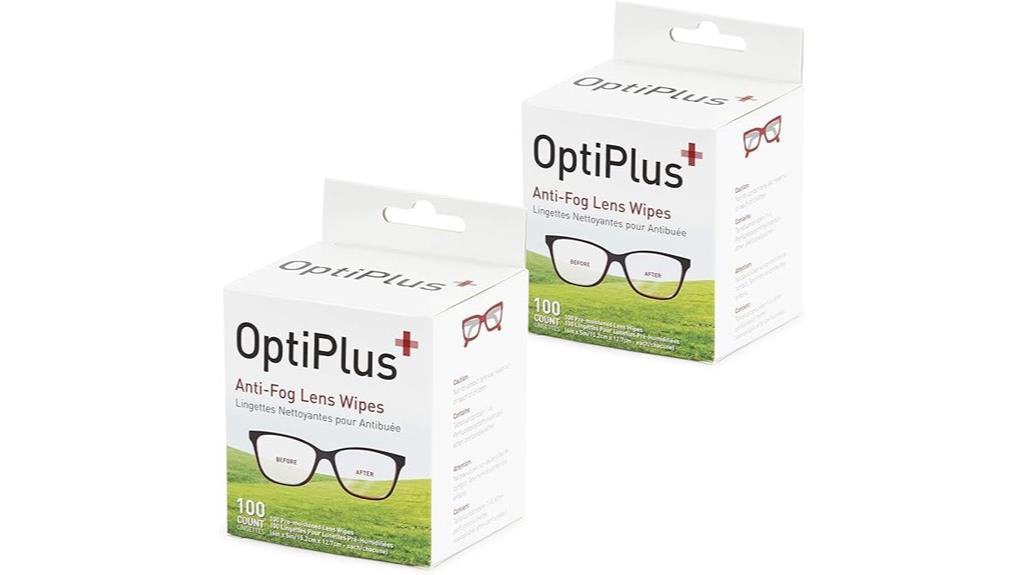 optiplus anti fog wipes