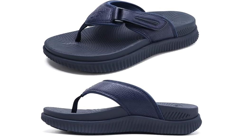 orthotic flip flops support