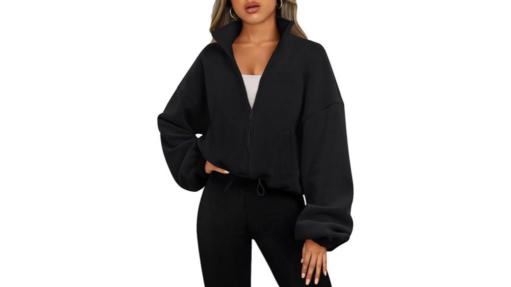 oversized fleece zip sweatshirt