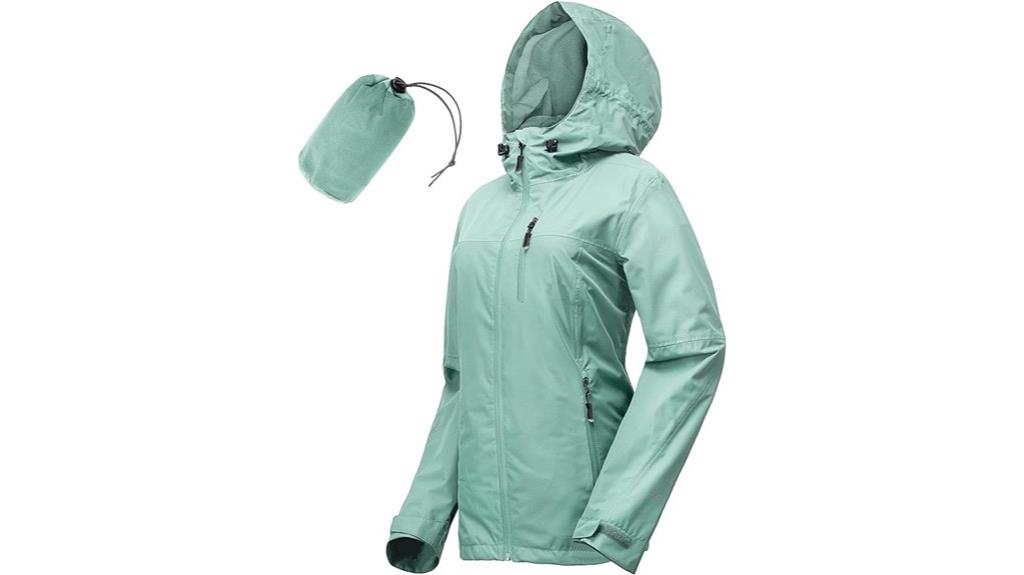 packable waterproof rain jacket