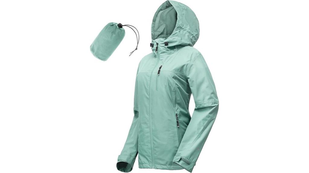 packable waterproof rain jacket