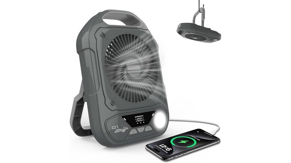 portable rechargeable camping fan