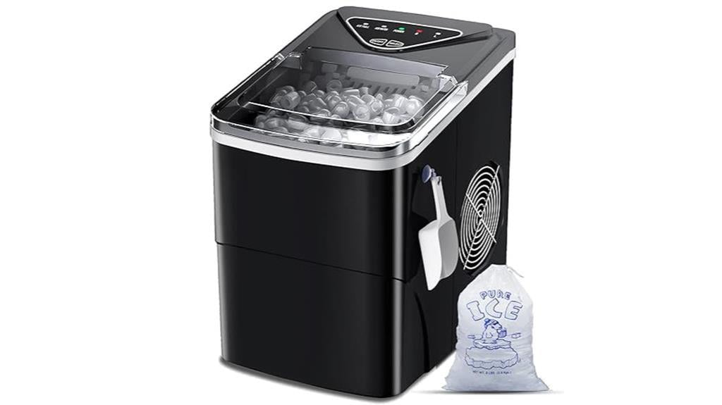 portable self cleaning countertop ice maker