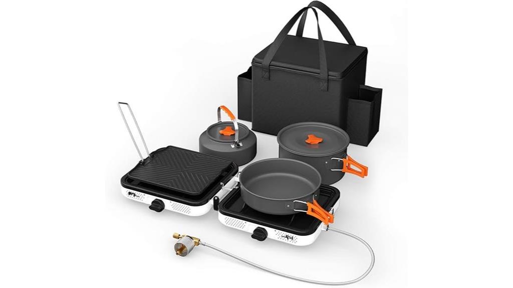 portable two burner camp stove