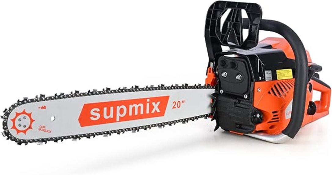 powerful petrol chain saw