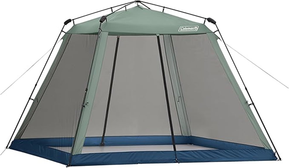 quick portable screenhouse setup