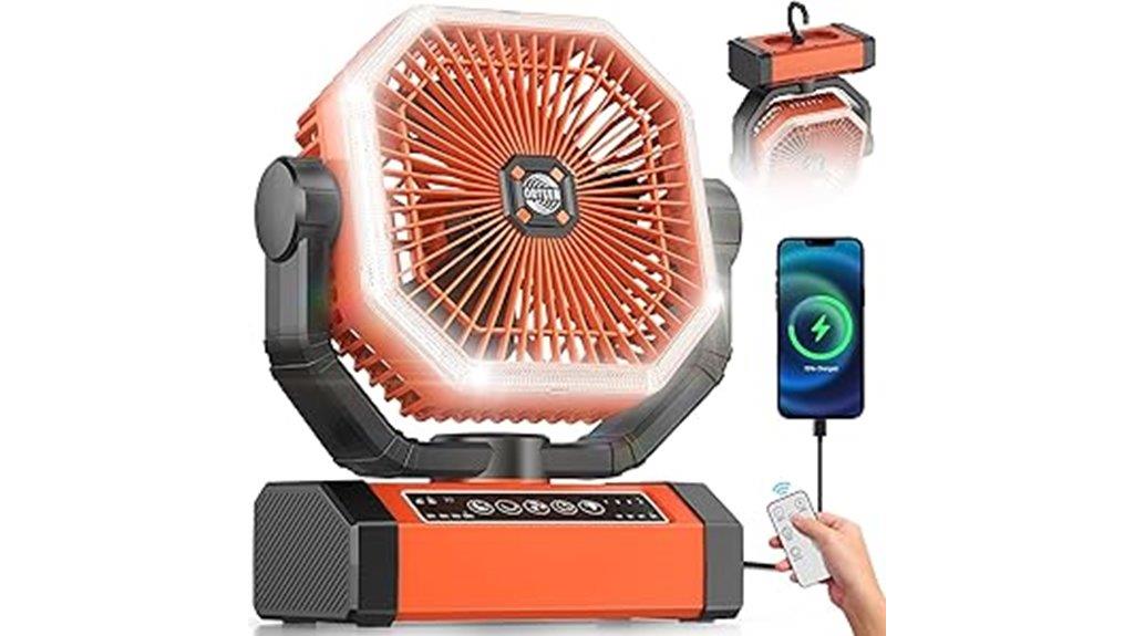 rechargeable portable camping fan