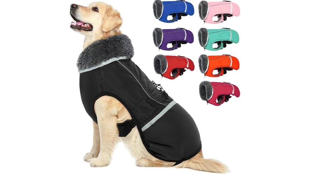 reflective warm dog jacket