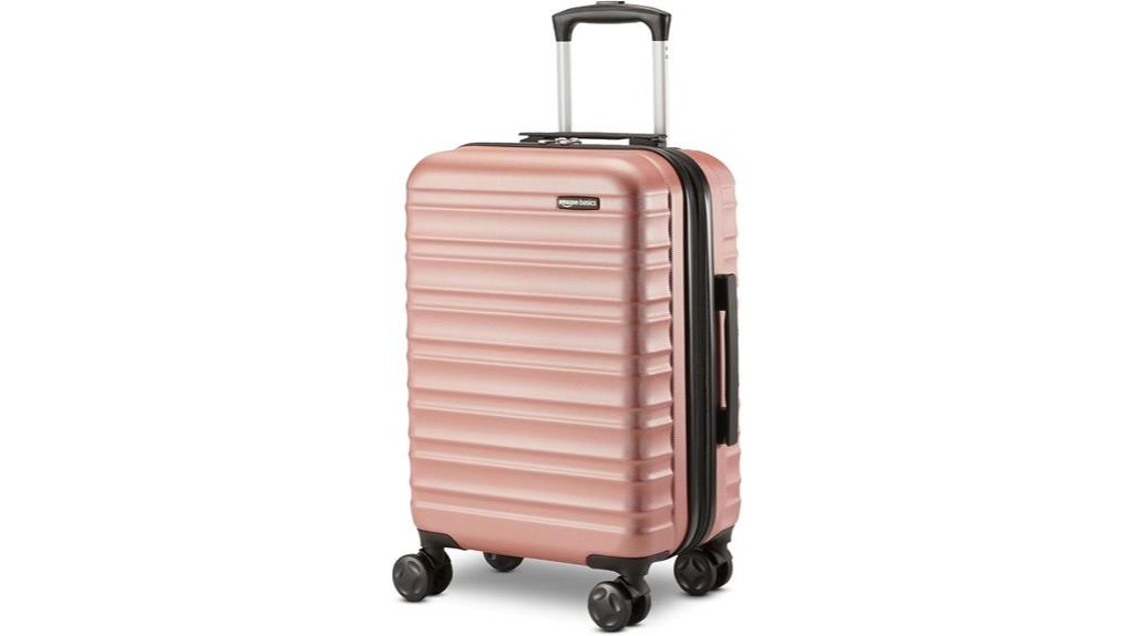 rose gold carry on luggage