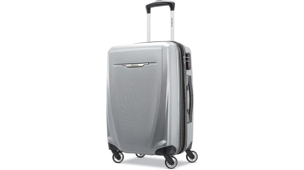 samsonite 20 inch silver carry on