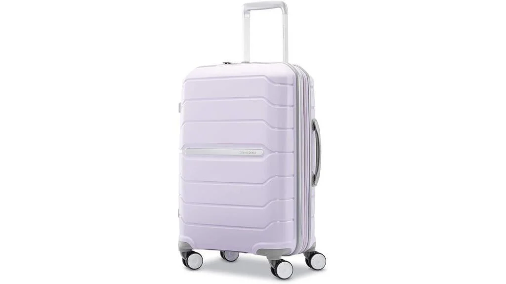 samsonite freeform hardside lilac carry on