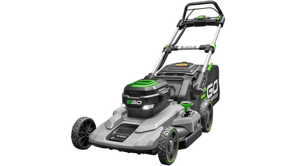 self propelled lawn mower with battery and charger