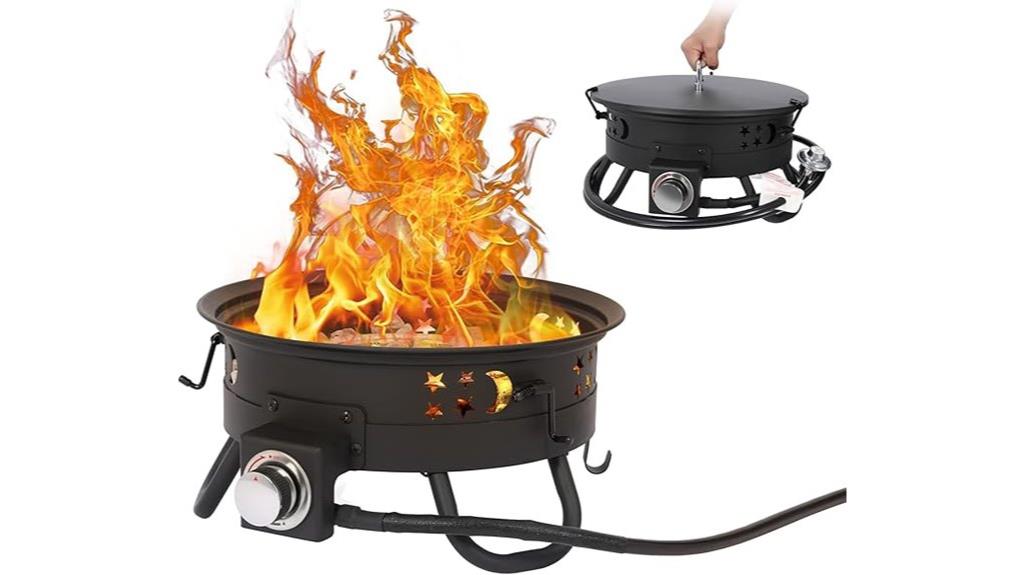 smokeless portable propane fire pit