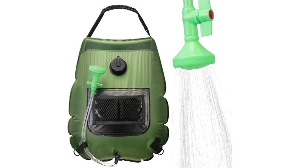 solar camping shower bag