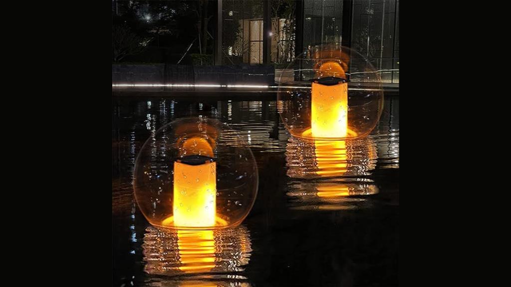 solar flame waterproof pool lights