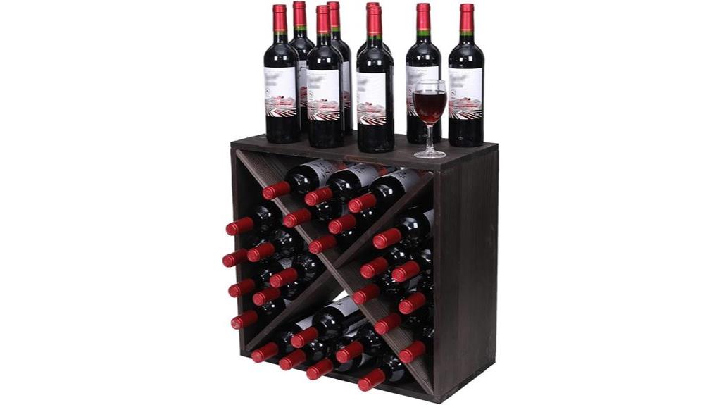 stackable wooden wine rack