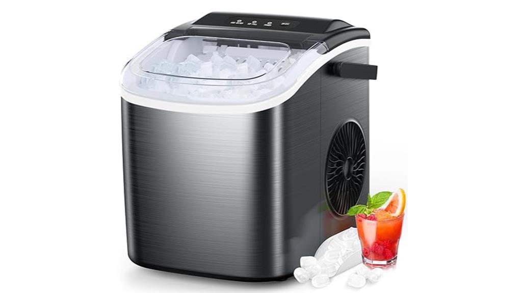 stainless steel countertop ice maker