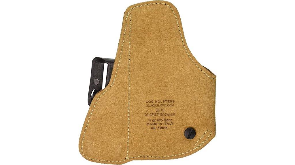 suede leather tuckable holster