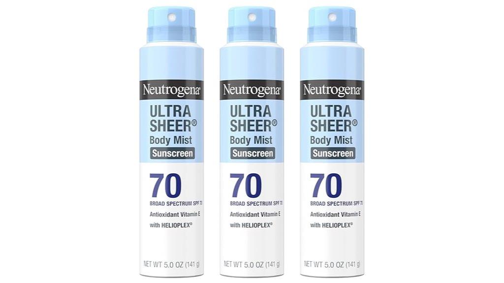 sunscreen spray pack three