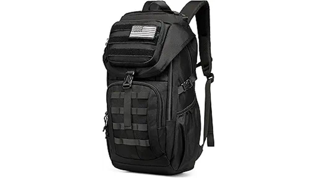 tactical black assault pack