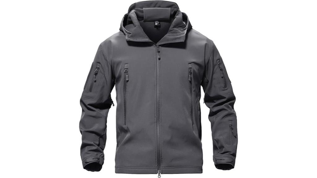 tactical fleece lined rain jacket