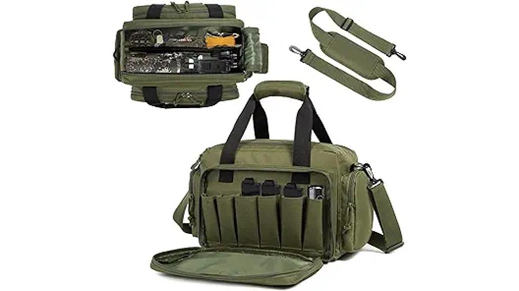 tactical handgun and ammo bag