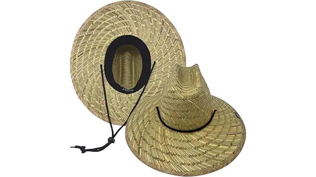 tan lifeguard beach hat