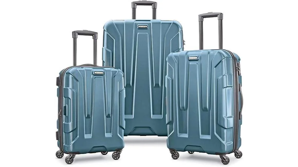 teal samsonite centric 3 piece luggage set