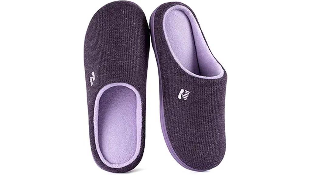 two tone memory foam slippers